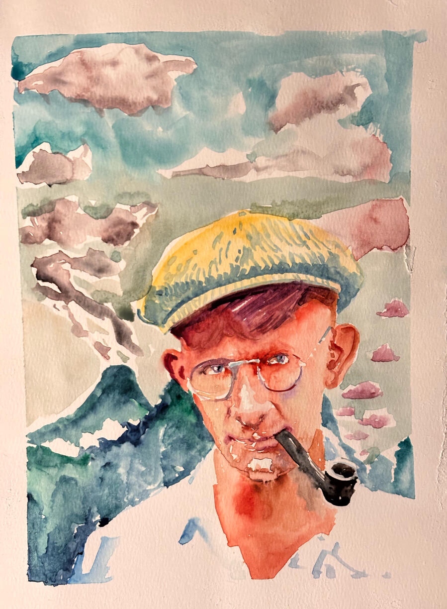Original water on colour on 300gsm A4 · 21 × 29.7 cm Unframed · £200 Delivery quoted separately
